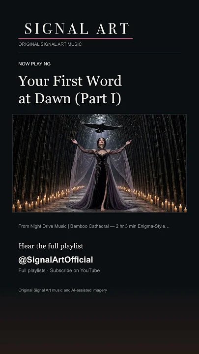 Your First Word at Dawn (Part I)